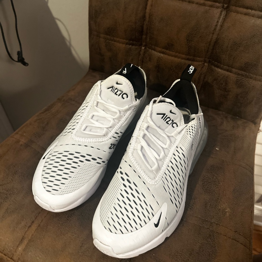 Nike Air Max 270 White and Black Sneakers